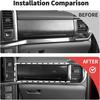 JWWY Passenger Side Console Storage Center Console Glove Panel Dashboard Cover Trim Fit for 2021-2024 Ford F150 Interior Accessories ABS Carbon Fiber
