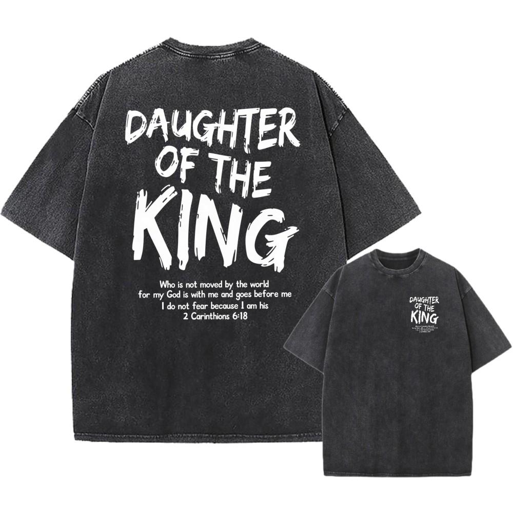 100% Cotton Oversized T-Shirt,Daughter Of The King Vintage Streetwear Unisex Tee M