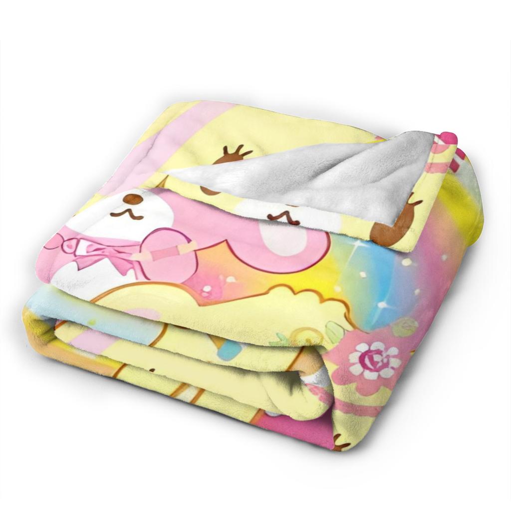 Cartoon Sugarbunnies Blanket Fleece Sugar Rabbit Ultra-Soft Throw Blanket for Bedding Couch Bedspread