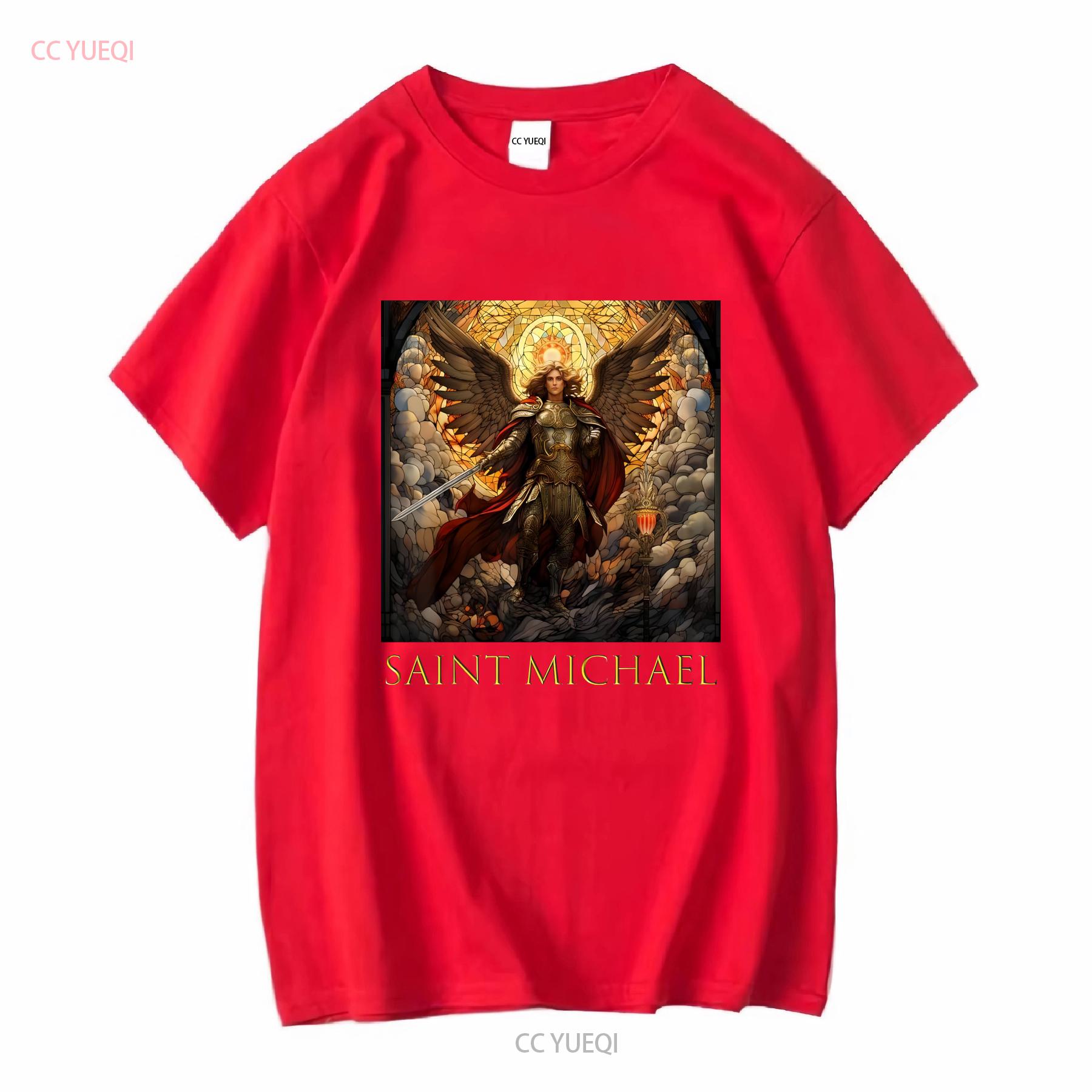 New Limited Saint Michael The Archangel T Shirt vintage Washed Casual designer clothes homme Comfortable Slightly graphic S