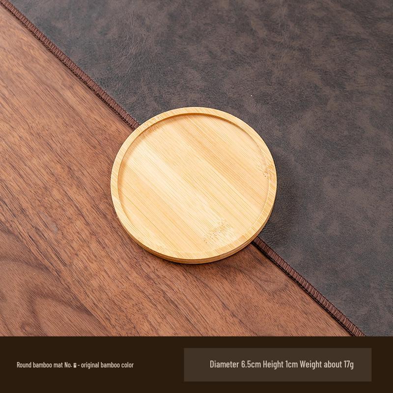 Round Bamboo Anti-Slip Mat & Tray for Indoor Plants, Coasters, and Decor