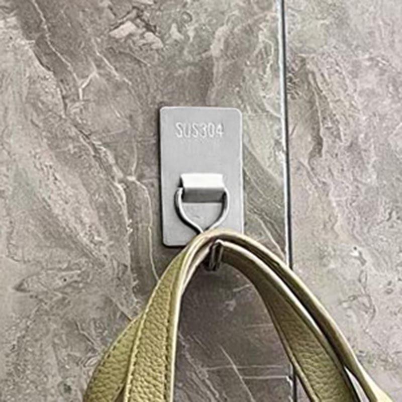 Household Stainless Steel Hook Adhesive-free Holeless Hook for Bathroom and Kitchen Door Rear Wall Towel Hanging Hook