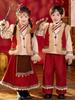 Children's Velvet Hanfu: Ethnic Performance Costume for Boys and Girls