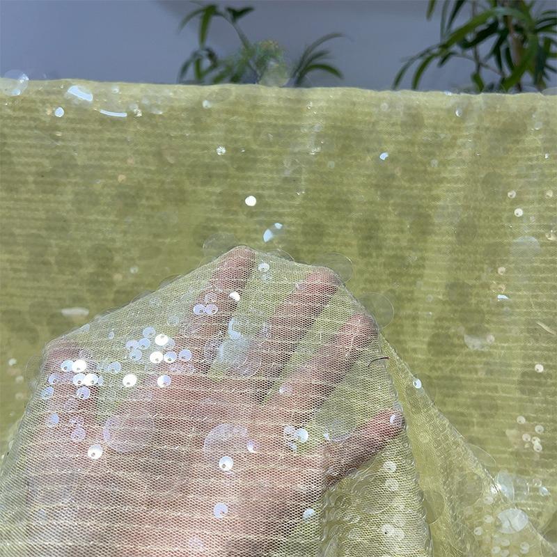 1/3yards Elastic Mesh Striped Sequin Embroidered Lace Fabric Bridal Wedding Dress Material Costume Decor Trim Shinny Material