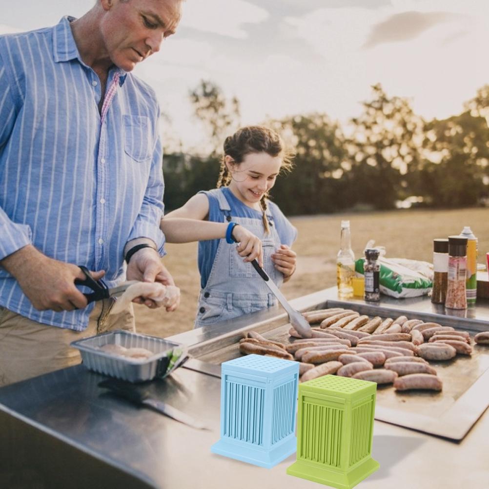 Barbecue Meat Skewer Tool Plastic Meat Skewer Device Portable Barbecue Kebab Maker
