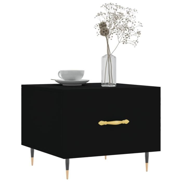 VidaXL Table basse Noir 50x50x40 cm Bois d'ingénierie 829350