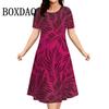 Summer Flowers 3D Printed Short Sleeve Dress Women Casual Fashion Plus Size Round Neck Loose Dress For Women Large Size 8XL 9XL