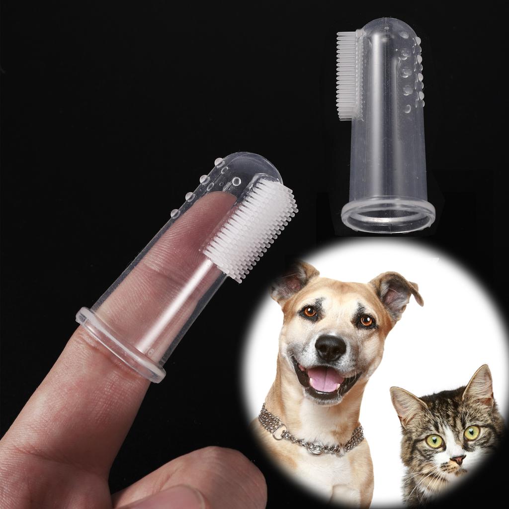 2Pcs/5Pcs Super Soft Pet Finger Toothbrush Dog Brush Bad Breath Tartar Teeth Care Tool Dog Cat Cleaning Silicagel Pet Supplies