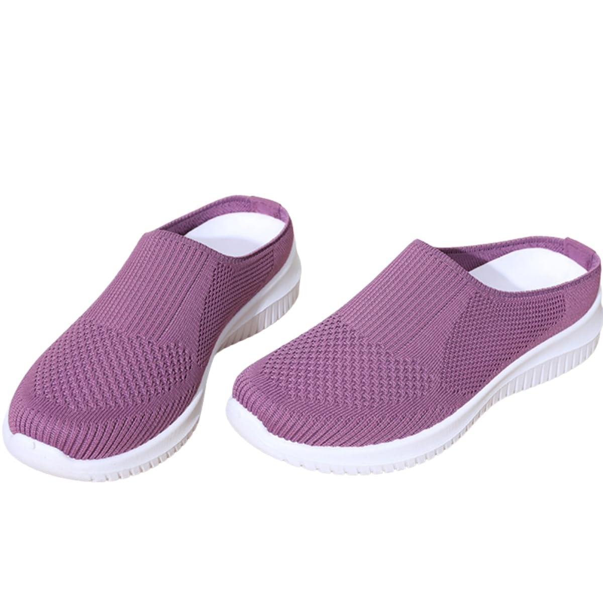 

Вязаные Легко надевать и снимать Удобные для кормления и Легкие для ходьбы Размер Сандалии женские Fuji-cellar, Белые, Носить, Сандалии-слипоны, Без шнурков, фиолетовый