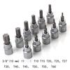 34PC Torx Star Bit Socket Set with 3/8" Ratchet Wrench and 5/16" Hex Key Combo Tool Kit