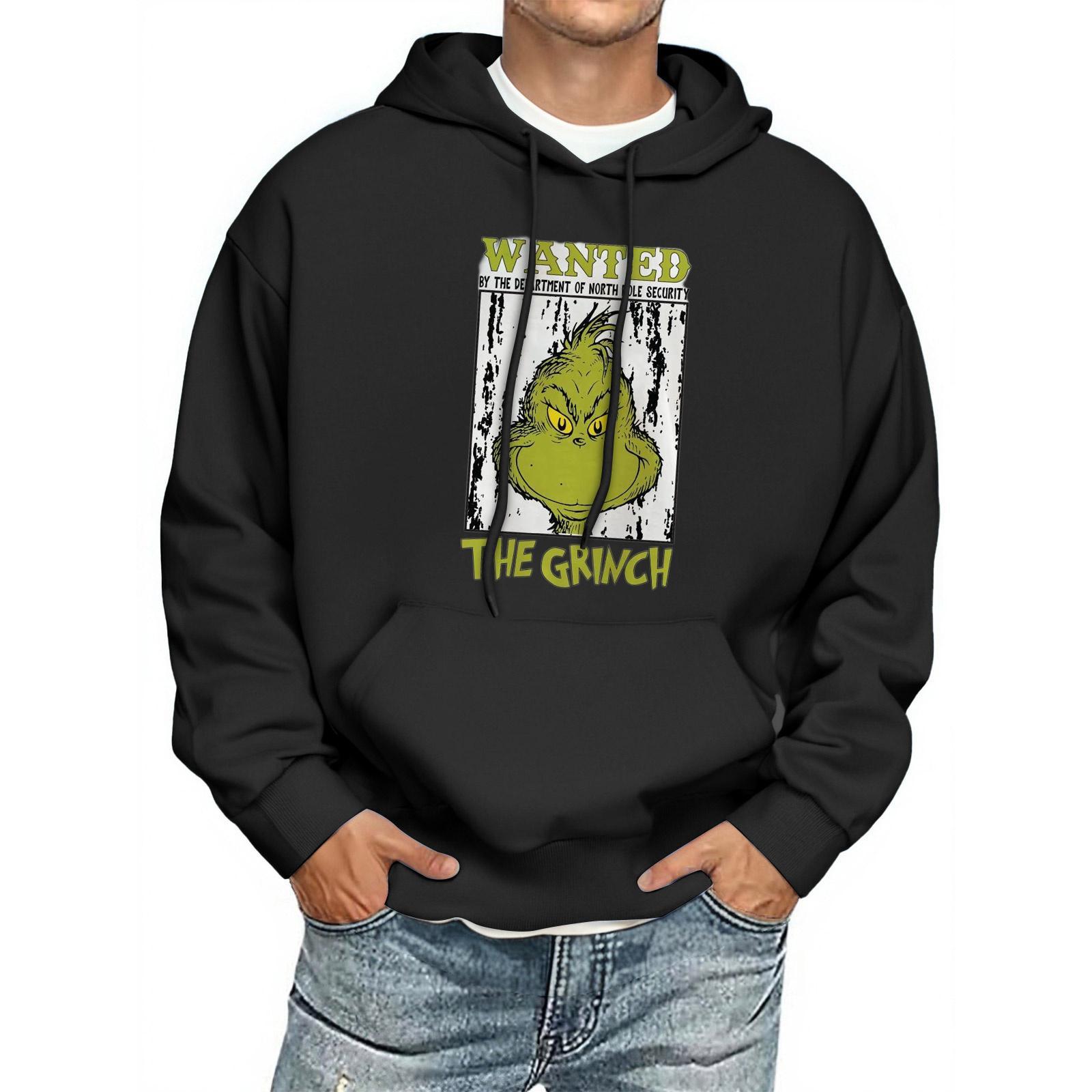 

Мужская толстовка с капюшоном с принтом, с длинным рукавом, повседневный пуловер, худи, толстовка с капюшоном L чёрный