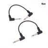 2Pcs 10/30/50Cm Anti-Noise Electric Guitar Pedal Audio Cable 1/4" Right Angle Pedal Connectors Kit