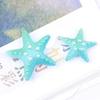 2 Pcs/Pack Gradient Starfish Pendant With Multicolor Resin Pearl Plane For DIY Bracelet Hair Earring Backpack Keychain Hanging Ornament Decor