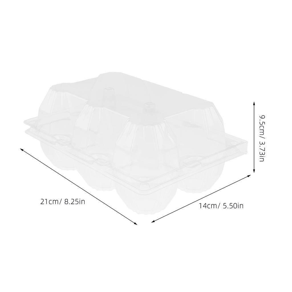 6pcs Goose Egg Packaging Box Clear PVC Cartons for Refrigerator Display Tray Large Egg Holder Plastic Carton Storage