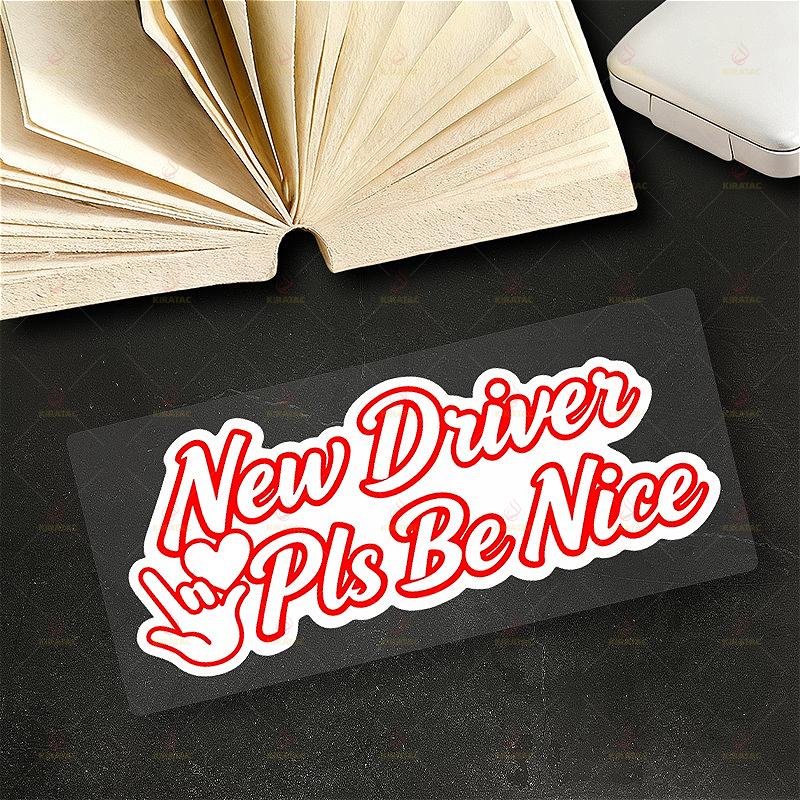 1pc Original New Driver Pls Be Nice Motorcycle Sticker for Motorcycle Tailbox Fairing Car Window Scooter Waterproof Vinyl Decals