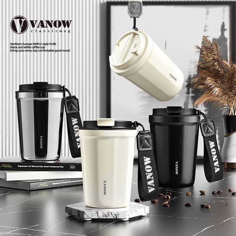 Vanow Octagonal Ceramic Lined Coffee Cup 390ml