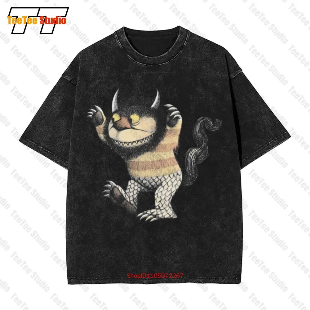 Moishe Where The Wild Things Are Charcoal Vintage Oversized TShirt 3KJ8 S