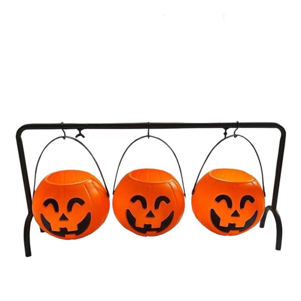 Halloween Party Decoration Witch Bucket Witch Pot Bowl Rack Black Plastic Bucket