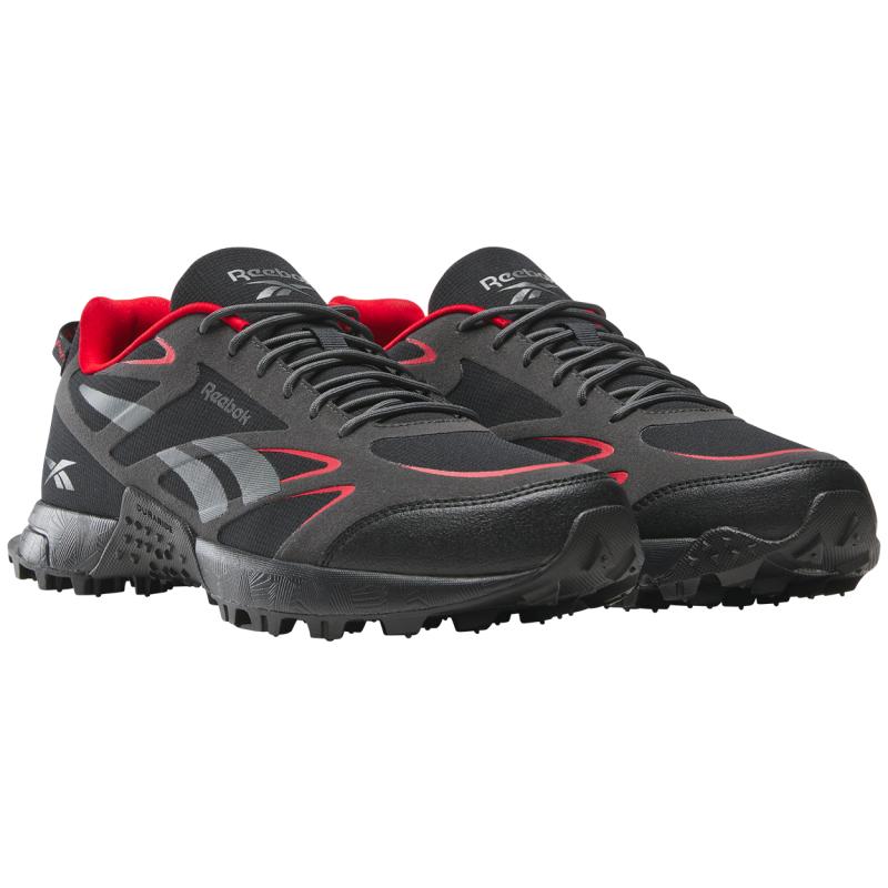 Reebok Anti Slip Wear Resistant Low Top Running Shoes Unisex Black/Red Sneakers 100209959