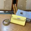 New Palm Pattern Kelly Bag Retro Messenger Bag Fashion Shoulder Bag Hand Wallet Mobile Phone Bag Women