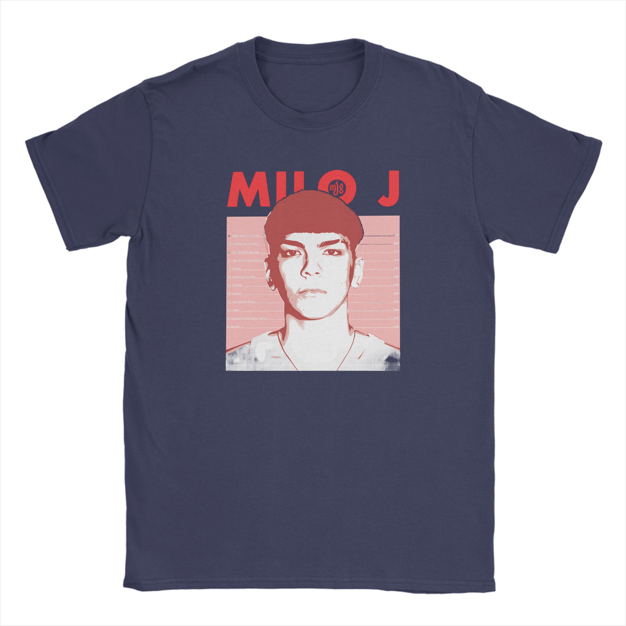 

Rapper Milo J Music Album tour T Shirt for Unisex Pure Cotton Hipster TShirt Round Neck Tees Short Sleeve Tops Plus Size 4XL