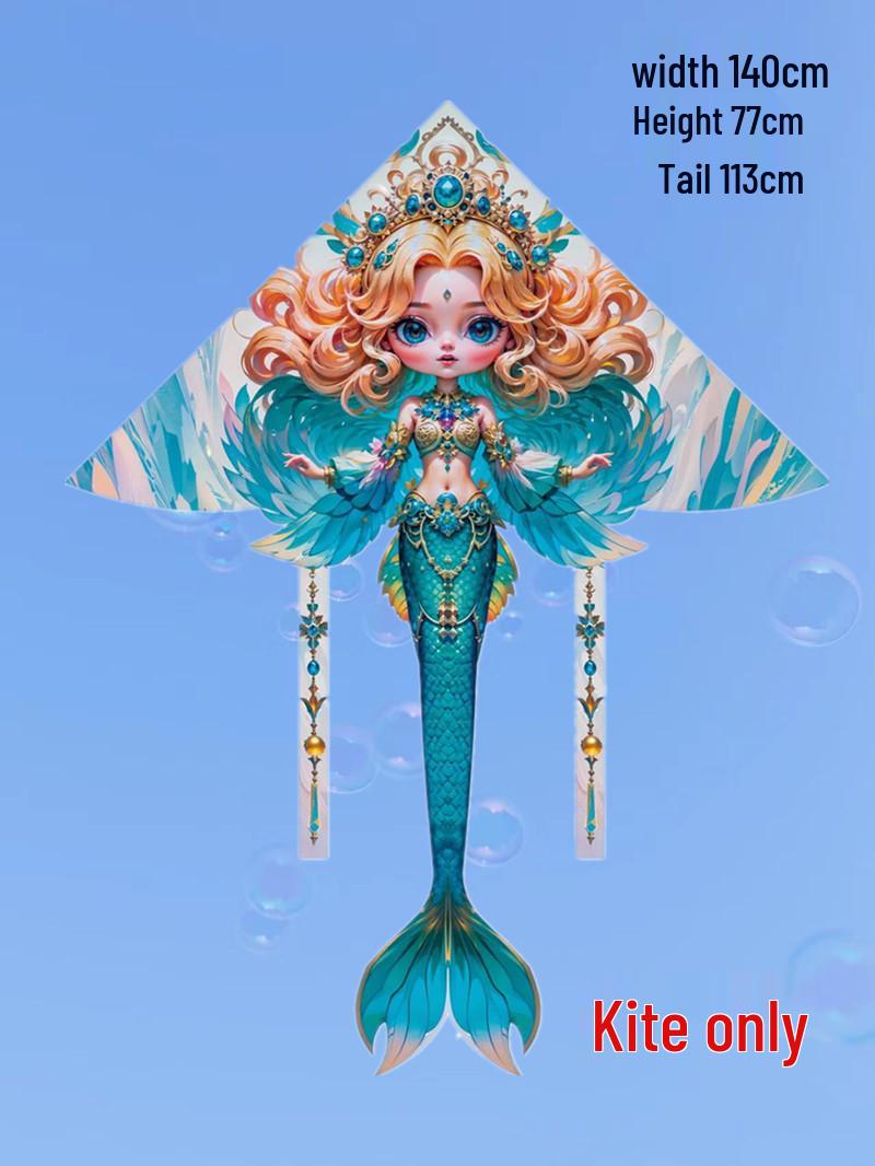 

Легко запускаемый мультяшный воздушный змей «Русалка» для детей