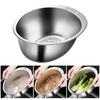 304Stainless Steel Kitchen Basin Serving Basket Washing Basket Kitchen Colander Washing Bowl for Rice and Vegetables