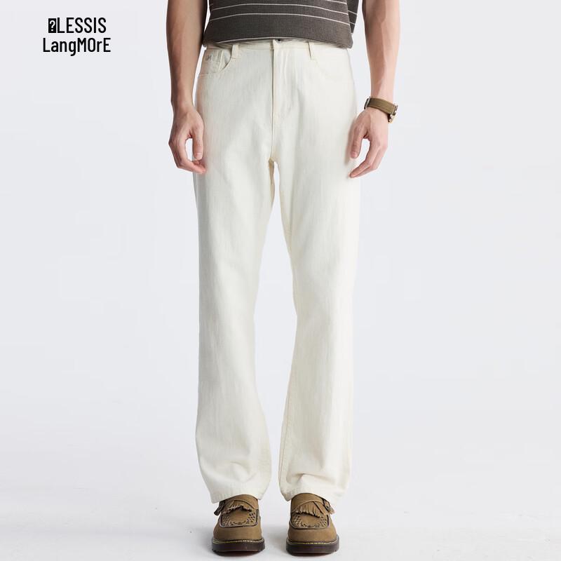 LILANZ Men s Cotton Linen Blend Straight-Leg Jeans 88