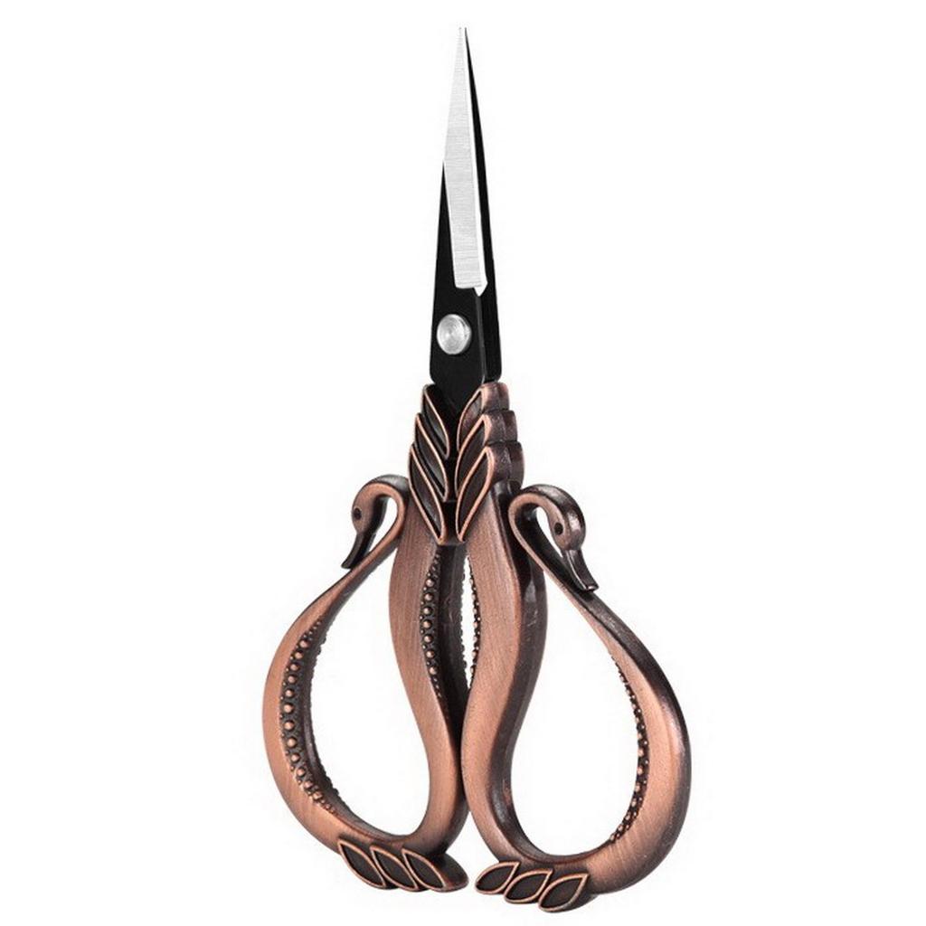 Retro Swan Embroidery & Tea Scissors - Ideal for Tea Bags, Fabric, Cross Stitch, Thread Cutting