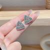 New Fashion triangle ear Stud  Earrings  for Women Girl Gift Jewelry Wholesale