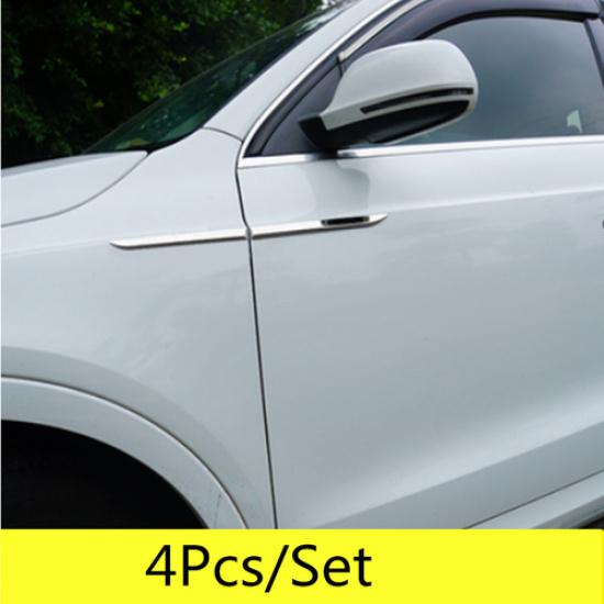 Car Front Side Fender Cover Decor Chrome Door Dagger Emblem Trim Accessories X4