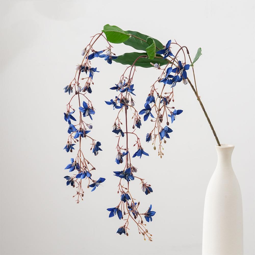 Real Touch Artificial Trailing Jasmine Realistic Petal Faux Jasmine Vine  Wedding Party темно-синий