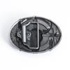 Oval Tribal Bull Skull Belt Buckle - Warrior Design, 3.8cm Personalized Smooth Buckle