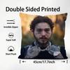 PPost MalonEe Rapper Cushion Cover Plush Fabric Soft DoubleSided Printed Sofa Warm Winter Home Child Gift Pillow Case