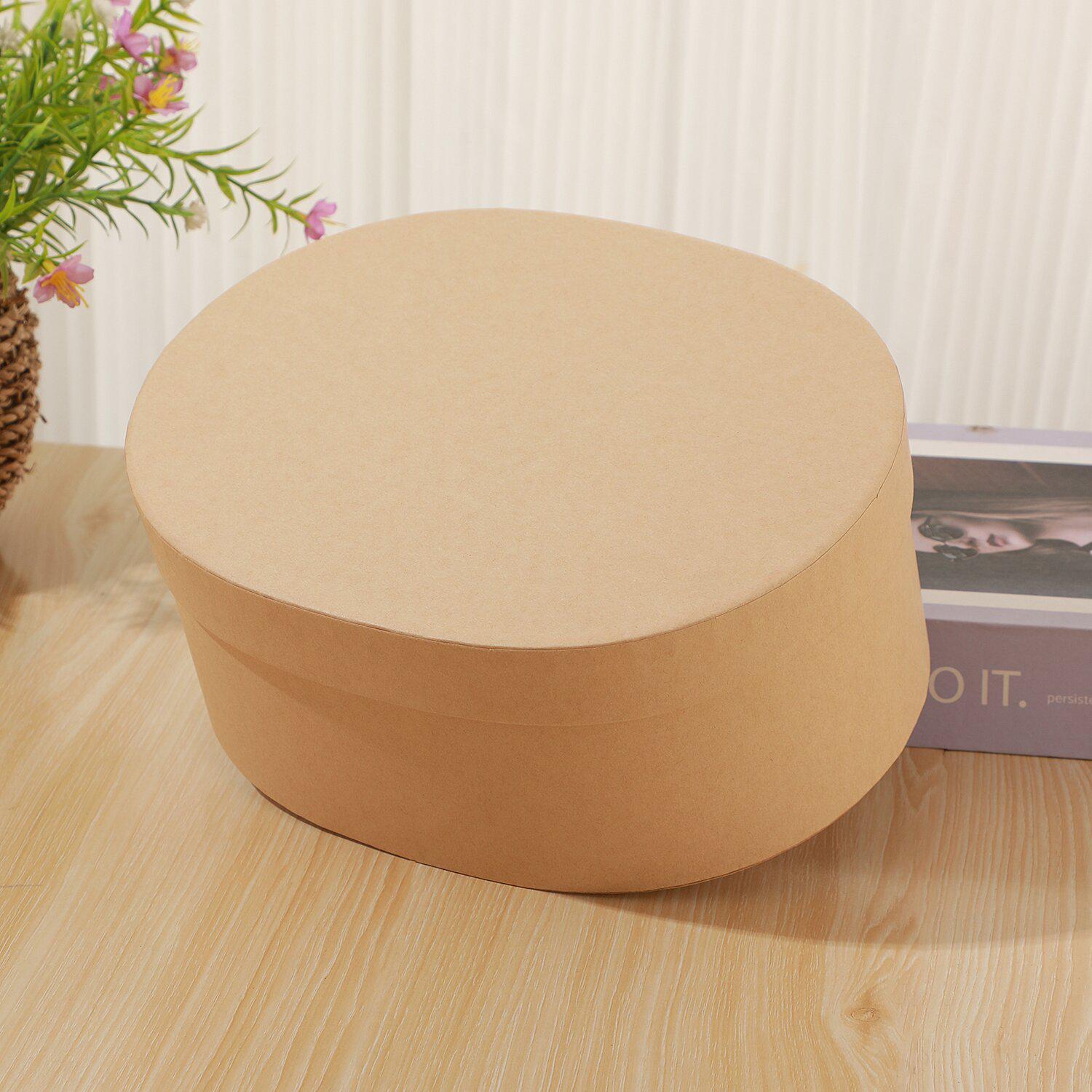 Oval Red Kraft Paper Box - Forest Style Cookie & Candy Gift Packaging Box