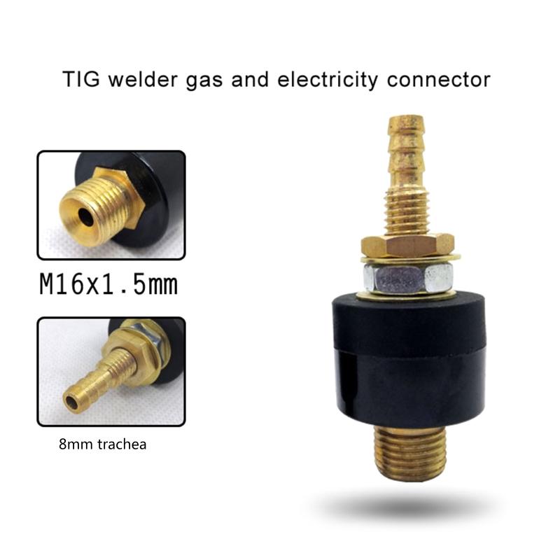 Compact Welding Gas & Electric Quick Connector for TIG Welder Torch M16x1.5 Welding Equipment & Accessories Stainless