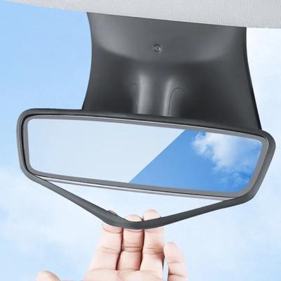 Pour Tesla Model 3/Y Coque de protection pour rétroviseur intérieur de voiture Cadre de protection en silicone pour rétroviseur Accessoires Amagi