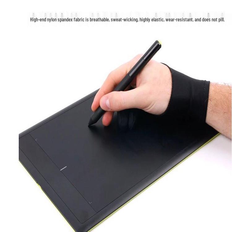 Two-Finger Fingerless Anti-Fouling & Anti-Sweat Tablet Art Gloves