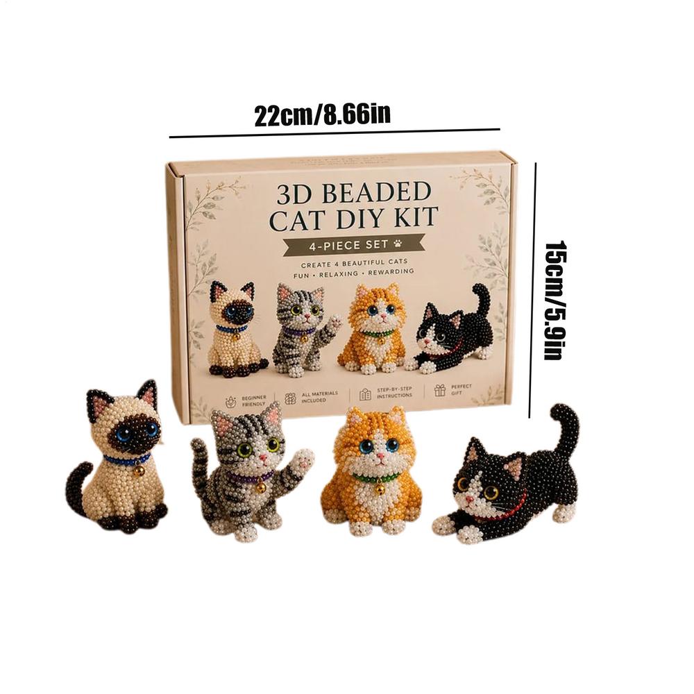 DIY Animal Bead Kit Tiny Fun Craft Set Animal Beading Craft Set For Kid Boys Girls Children Teens Adult Women Men Desk Bookshelf