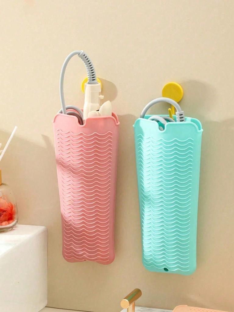 Hanging Heat Resistant Mat, Hair Straightener Storage Bag Combo Cosmetic Organizer Bag, Mini Pouch For Flat Iron