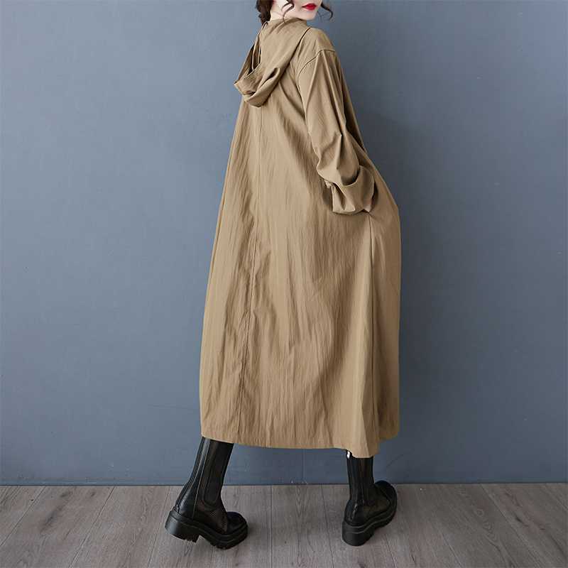 Ladies Casual Trench Coat In The Long Spring and Winter of The New Loose