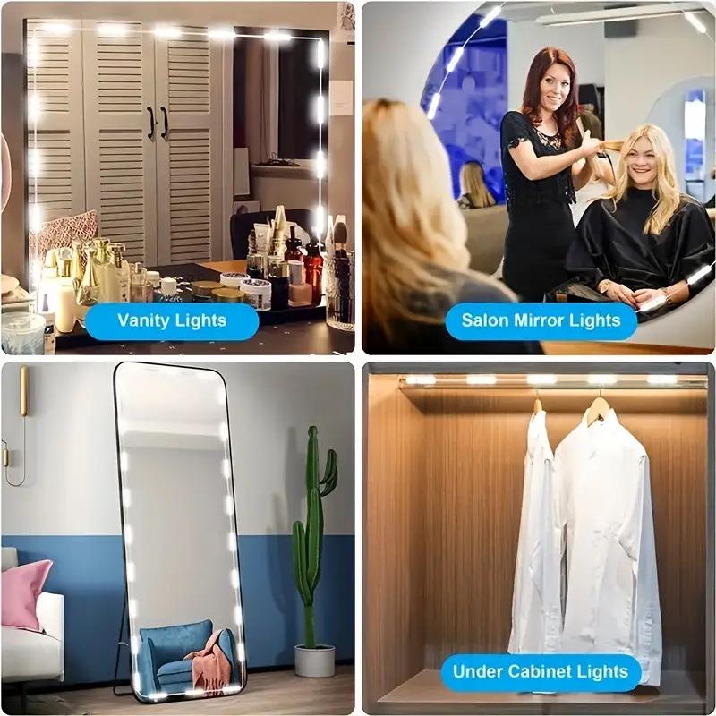 USB 5V LED Vanity Mirror Light - Waterproof, Self-Adhesive, Punch-Free Makeup Light for Bathroom