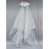 Sophisticated White Bridal Veil Double Layer with Artificial Pearls Edge Fashionable Wedding Veil For Bride
