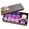 Pink Color Rose Flower Plush Bear 12 Bouquet Romantic Bear Soap Flower Bear  Romantic Occasion