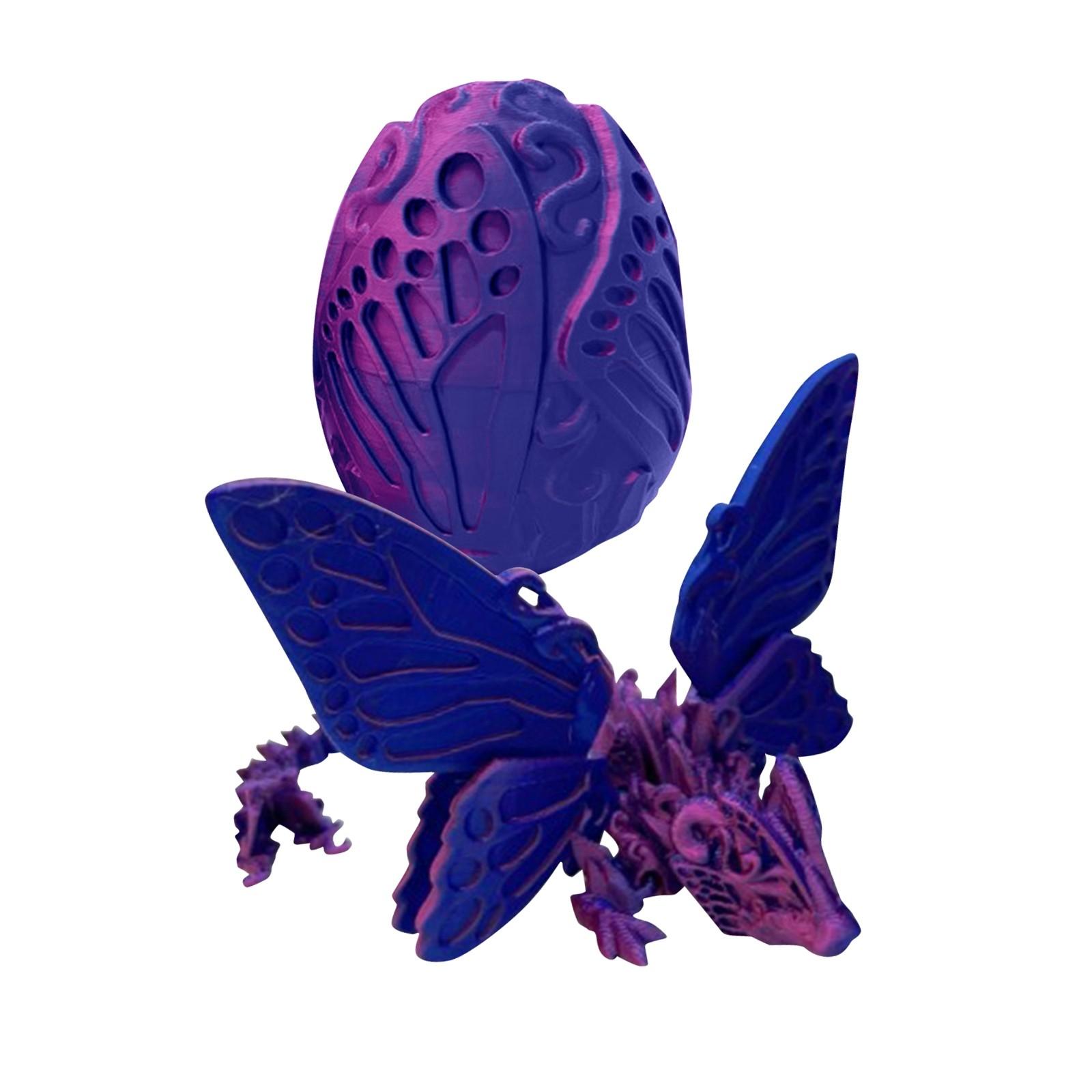 

Костюм дракона, напечатанный на 3D-принтере Яйцо дракона с шарнирным драконом внутри Игрушка дракона из кристалла Игрушки для взрослых и детей Таинственный дракон One Size