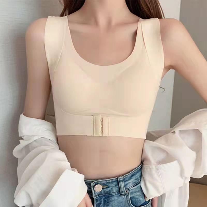 Sports Underwear Women's Correction Hunchback Shapewear No Steel Ring Fitness Bra Gather and Close Breasts Seamless Bra Cross Strap Vest Yoga Tank Top