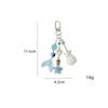 Fantasy Ocean Drift Bottle Keychain Fishtail Starfish Charm Pendant Keyring Jewelry For Girl Women Gift Bag Decoration