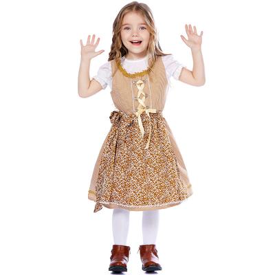 Kinder Mädchen Kinder Deutsches Bierfest Oktoberfest T-Shirt Schürze Kleid Set Floral Magd Halloween Cosplay Kostüme Rollenspiel Outfit
