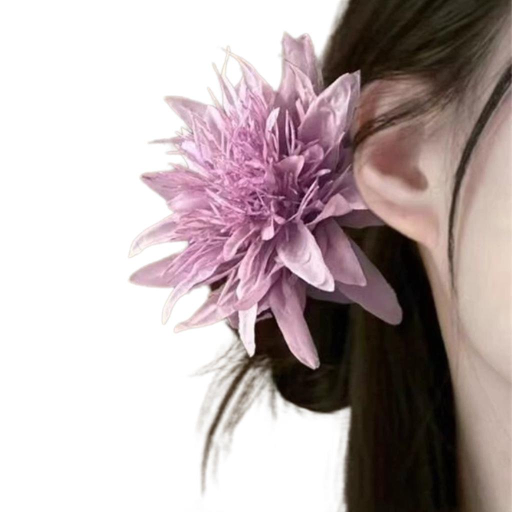 Realistiskt Pionblomma Hårklämma i Kinesisk Stil Hårklo Mode Håraccessoarer för Kvinnor för Bröllop och Fest