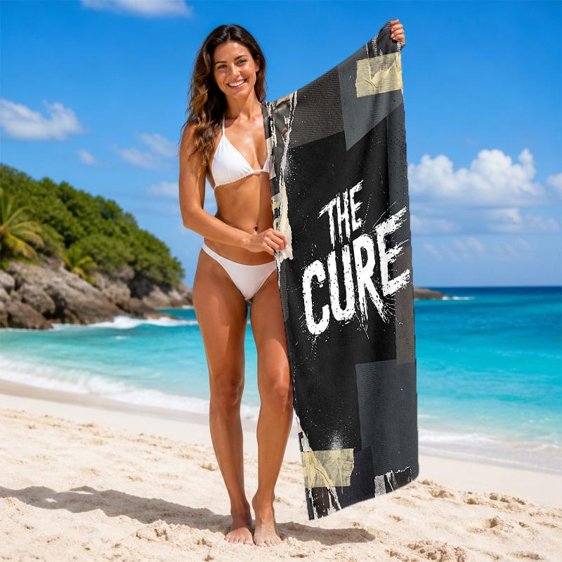 The Cure Druck Mikrofaser Strandtuch Sand?Leichtes, widerstandsfähiges Handtuch für Schwimmen, Outdoor und Reisen
